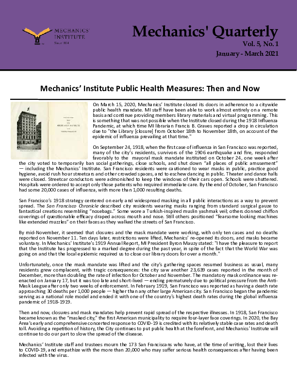PDF version of theJanuary - March Quarterly publication