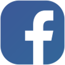 Facebook logo with a white F on a blue background